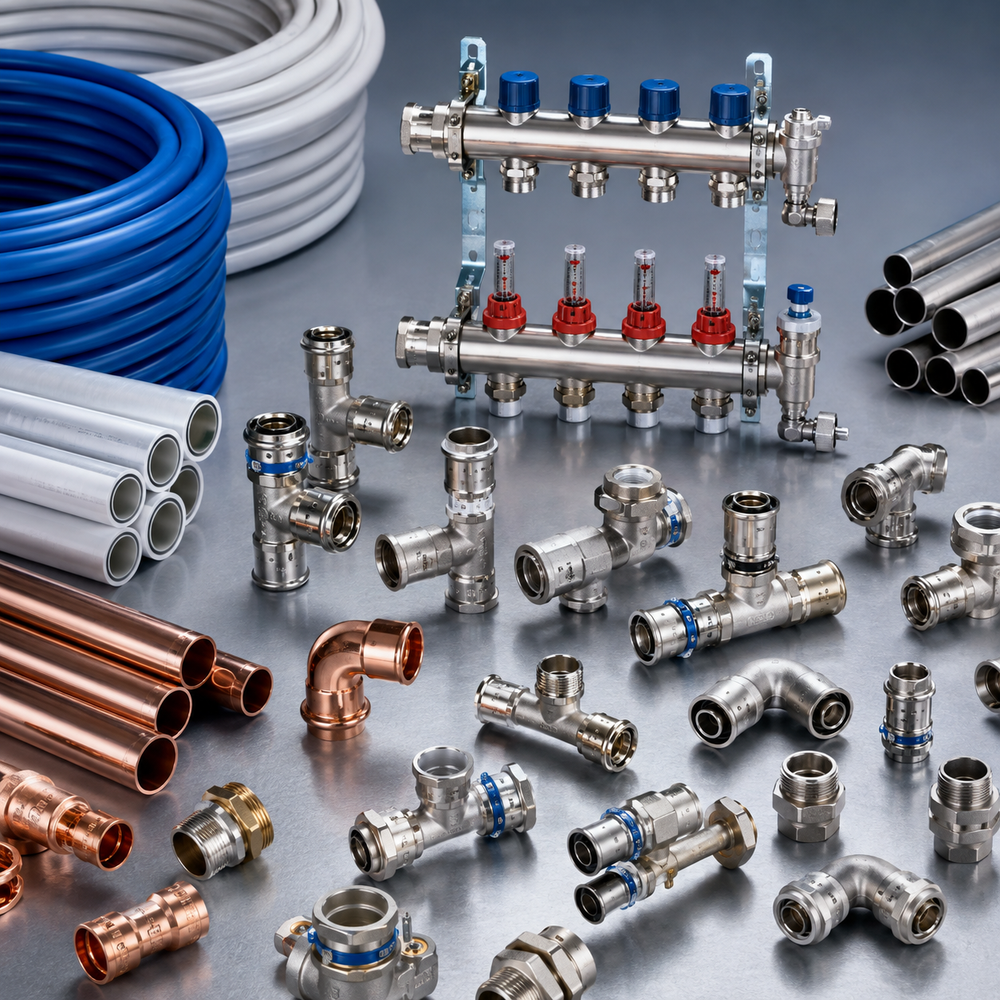 Rohrsysteme, Pressfittings und Verbinder