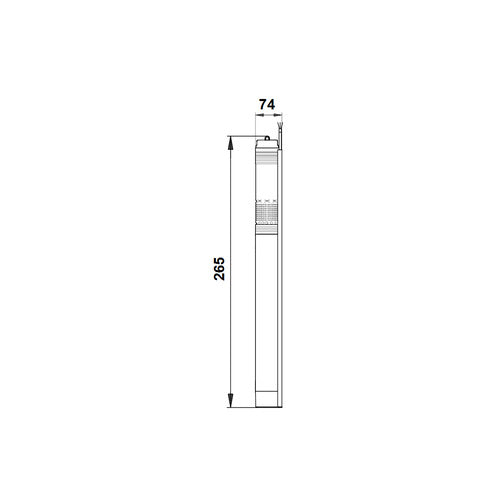 Grundfos Unterwasserpumpe SQ3-65 Rp1_1/4 3" 1x230V 1,15kW 40mKabel Maßzeichnung 96524440