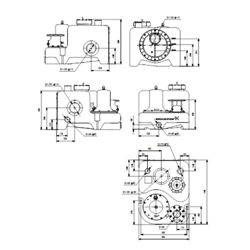 Grundfos Fäkalienhebeanlage Multilift M.15.1.4 1x230V 1,6kW Schuko Maßzeichnung