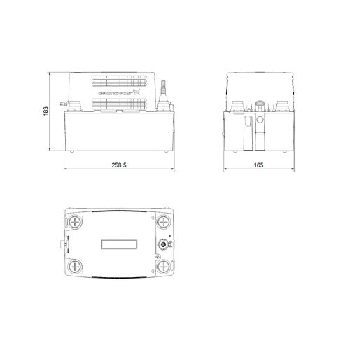 Grundfos CONLIFT1 Maßzeichnung 97936156