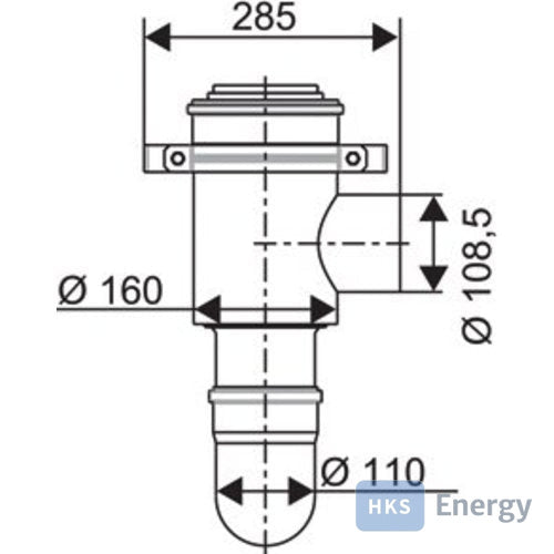 Bosch Abgaszubehör FC-CA110 konzentrisches Kesselanschlussstück – 7736603383