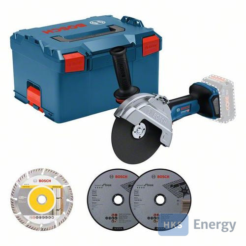 Bosch Akku-Winkelschleifer BITURBO GWS 18V-180 P in L-BOXX – 06019H6L02