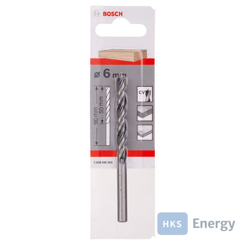Bosch Holzspiralbohrer Standard 6x57x93mm, d 6mm – 2608596303