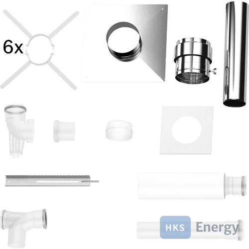 Bosch Abgaszubehör FC-Set80-B53 (oben) Grundbausatz B53, d:80mm, Edelstahl – 7738112559