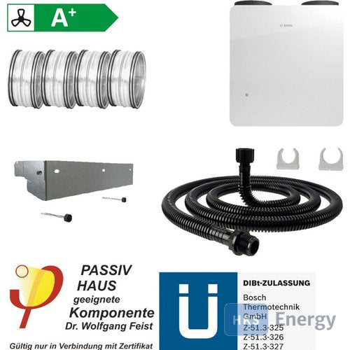 Bosch Wohnungslüftungspaket BOPA VE2 V5001 C 260 E, Wandkonsolen-Set – 7739621980