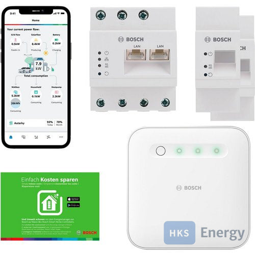 Bosch Energiemanager-Set für PV-Anlagen EM, SH Controller II, PM7000i, 2xPS7000 – 7739622374