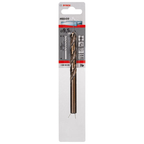 Bosch Metallbohrer HSS-Co, DIN 338 9,5x81x125mm, 1er-Pack – 2608585863