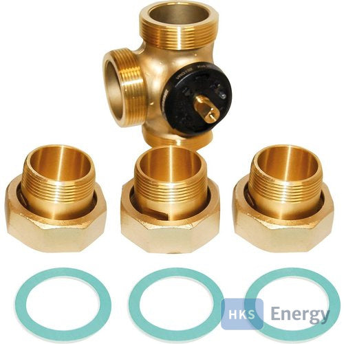 Bosch Zubehör für Erdwärmepumpen WWV 40 3-Wege-Drehventil DN40 Kvs 25, 2" – 8738208672