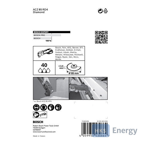 Bosch EXPERT Grout Segment Blade ACZ 85 RD4 Blatt 85mm – 2608900034