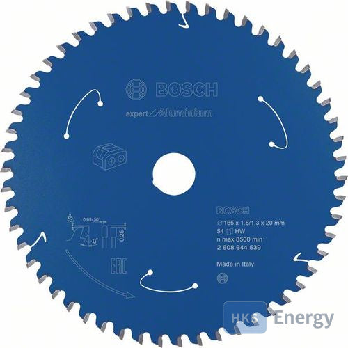 Bosch Kreissägeblatt Expert for Aluminium, 165x1,8/1,3x20, 54Zähne – 2608644539