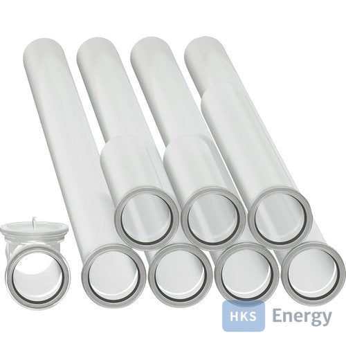 Bosch Abgaszubehör FC-Set-SR110 Set Abgasrohre d:110mm, 10m + Prüfrohr – 7738112686