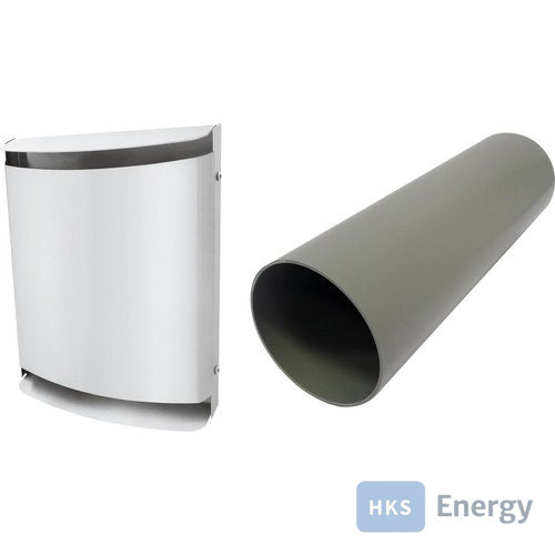 Bosch Zub. dezentraler Lüftung LRE 160 W Lüfter-Rohbauset, Metall-Außenhaube weiß – 7735600373