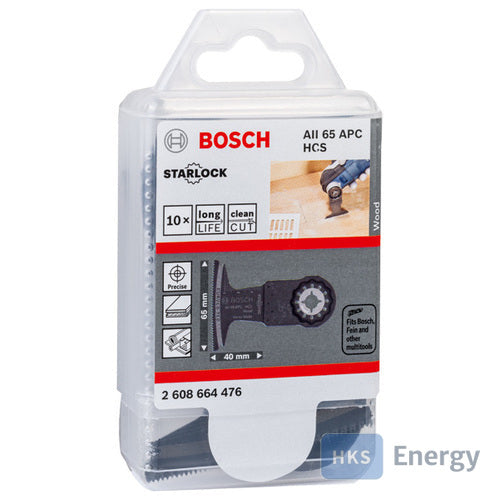 Bosch HCS Tauchsägeblatt AII 65 APC Wood, 40x65mm, 10er-Pack – 2608664476