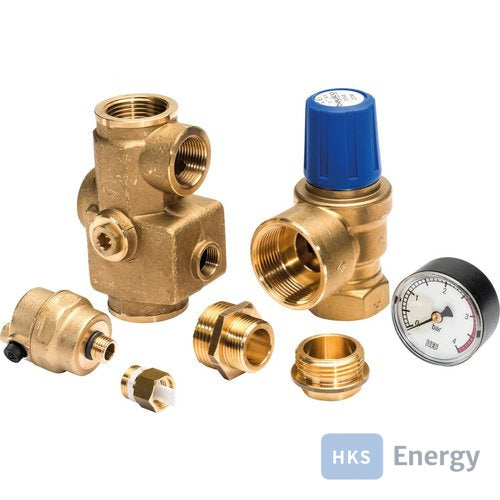 Bosch Zubehör für Erdwärmepumpen Ventilsatz 2,5 bar, manuelle Entlüftung – 8733704478