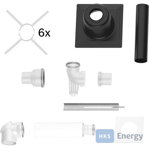 Bosch Abgaszubehör FC-Set80-C93x (oben) Grundbausatz C93x, d:80/125-110mm – 7738112548