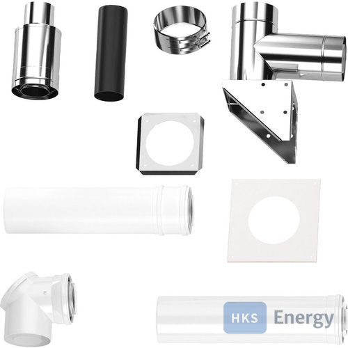 Bosch Abgaszubehör FC-Set80-C53x (oben) Grundbausatz C53x, d:80/125mm, Fassade – 7738112564
