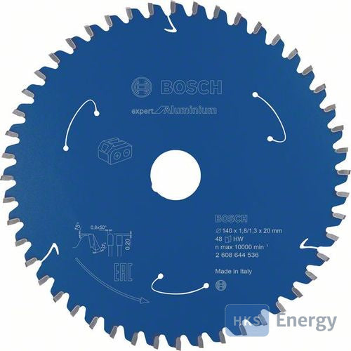 Bosch Kreissägeblatt Expert for Aluminium, 140x1,8/1,3x20, 48Zähne – 2608644536
