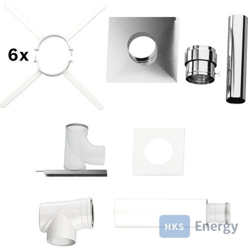 Bosch Abgaszubehör FC-Set110-C93x (oben) Grundbausatz C93x Edelstahl, d:110/160mm – 7738113076