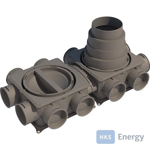 Bosch Zubehör Wohnungslüftung VK125-H Luftverteilkasten Kunststoff, horizontal – 7738100819