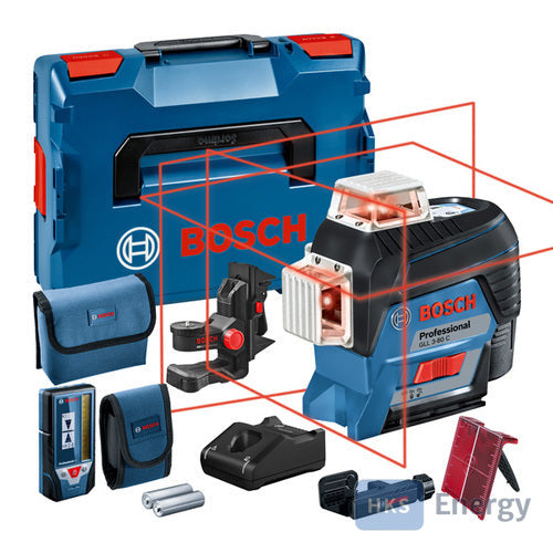 Bosch Linienlaser GLL 3-80 C, 1xAkku GBA 12V 2.0Ah in L-BOXX – 0601063R05