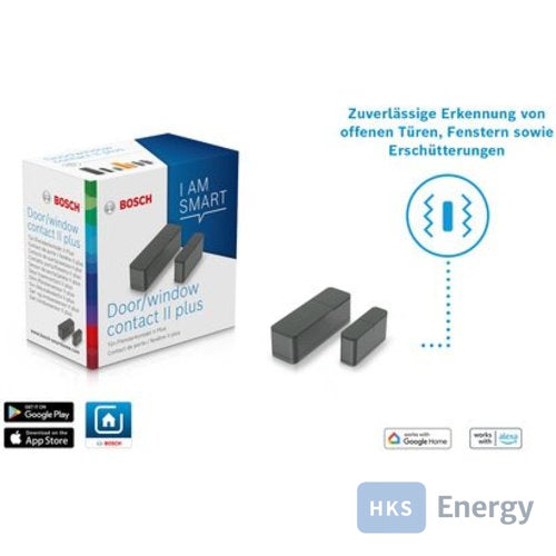 Bosch Smart Home Tür-/Fensterkontakt II Plus(mit Erschütterungssensor) anthrazit – 8750002096