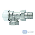 IMI Heimeier Thermostat-Ventilunterteil 1/2 Zoll axial, umgekehrte Flussrichtung