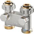 Oventrop Umlenkstück mit Absperrung, Durchgang, 50 mm, 3/4" ÜM × 3/4" AG – 1016362